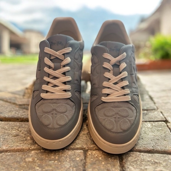 Coach Blue Suede Sneakers with Low-Top Design - Picture 3 of 11
